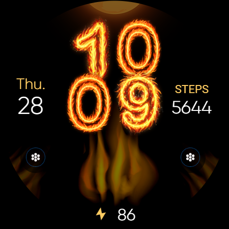 Halloween In Fire – Wear OS screenshot