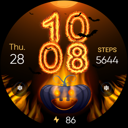 Halloween In Fire – Wear OS screenshot