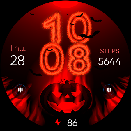 Halloween In Fire – Wear OS screenshot