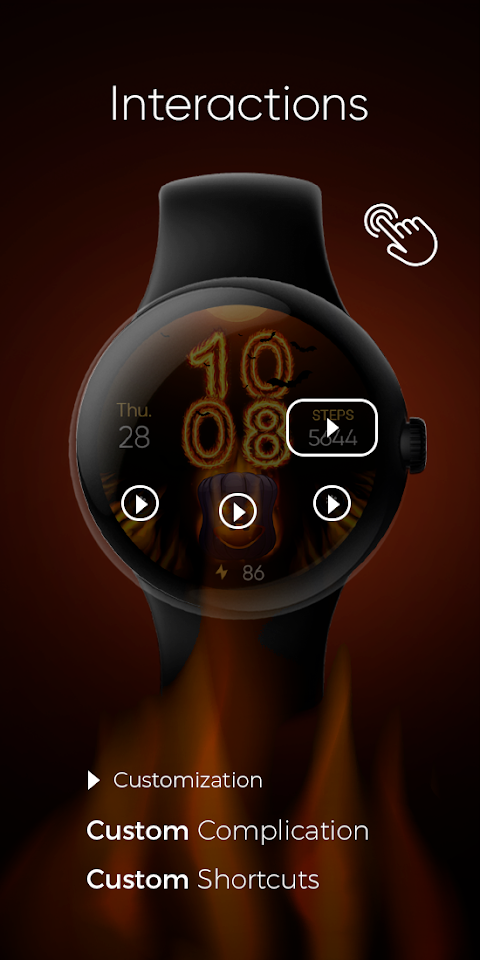 Halloween In Fire – Wear OS screenshot