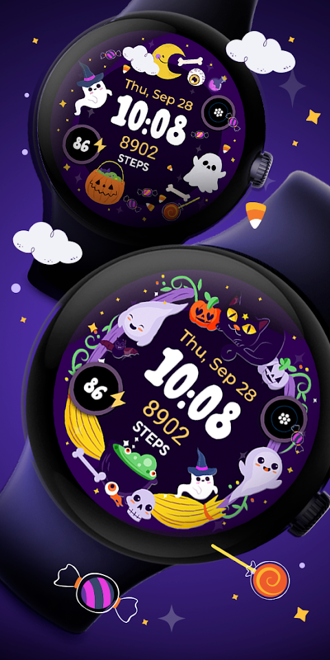 Halloween Cute Frame – Wear OS screenshot