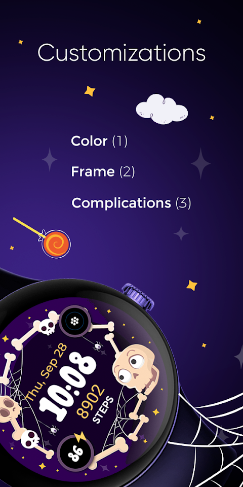 Halloween Cute Frame – Wear OS screenshot