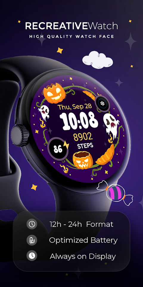 Halloween Cute Frame – Wear OS screenshot