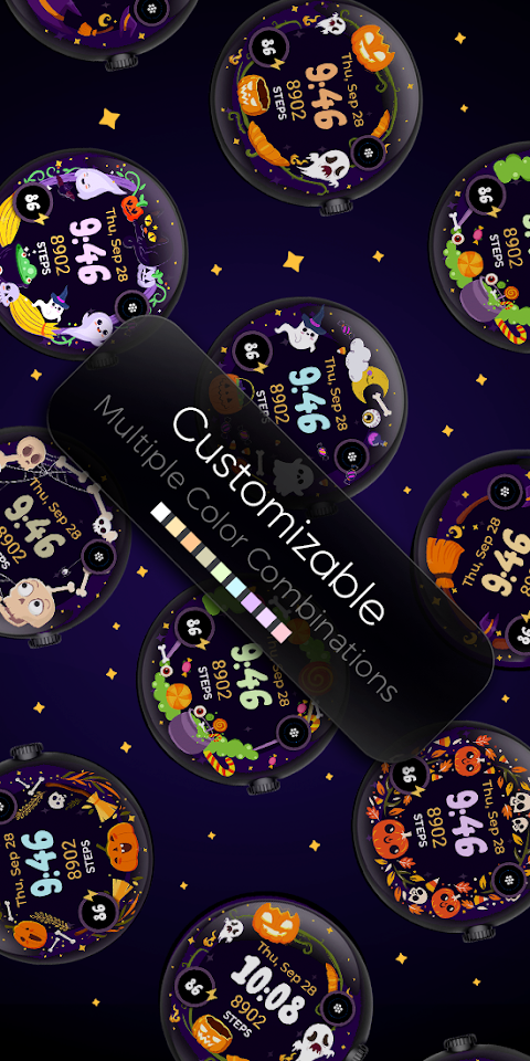 Halloween Cute Frame – Wear OS screenshot