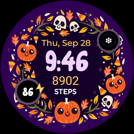 Halloween Cute Frame – Wear OS screenshot