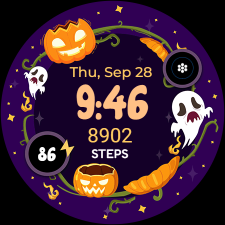 Halloween Cute Frame – Wear OS screenshot