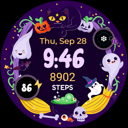 Halloween Cute Frame – Wear OS screenshot
