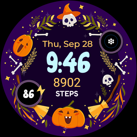 Halloween Cute Frame – Wear OS screenshot
