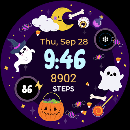 Halloween Cute Frame – Wear OS screenshot