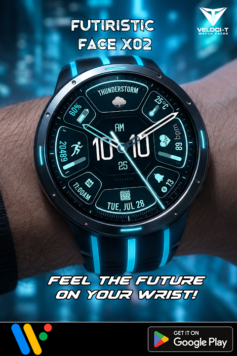 Futuristic Face X02 Watch Face screenshot