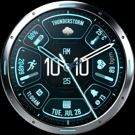 Futuristic Face X02 Watch Face screenshot