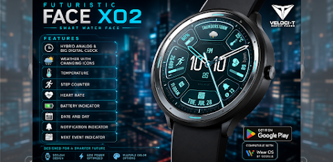 Futuristic Face X02 Watch Face screenshot
