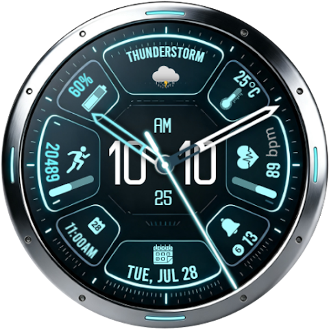 Futuristic Face X02 Watch Face screenshot