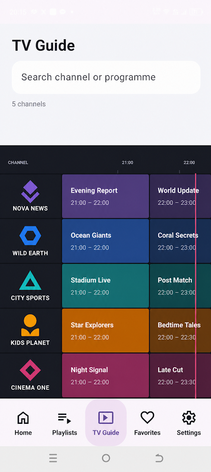 Verixa IPTV Player screenshot