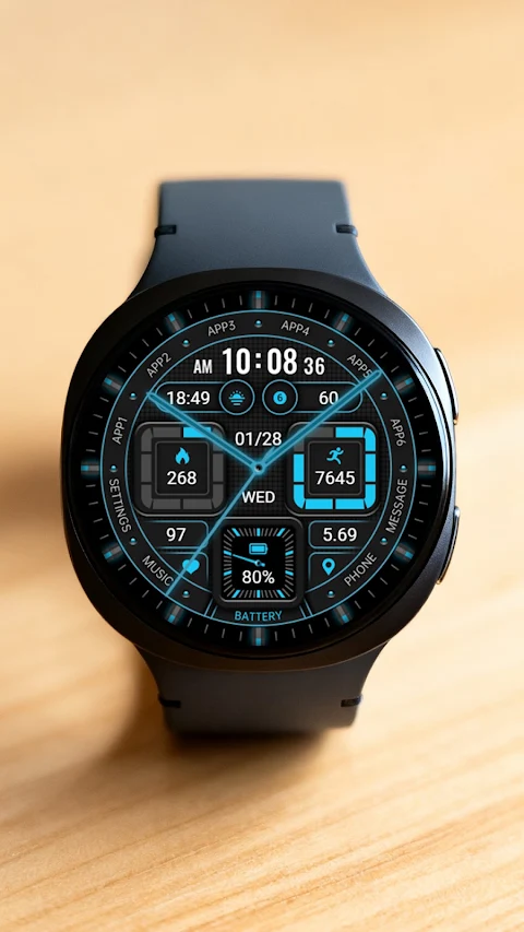 Fluorescence Clock ZKin Watch screenshot