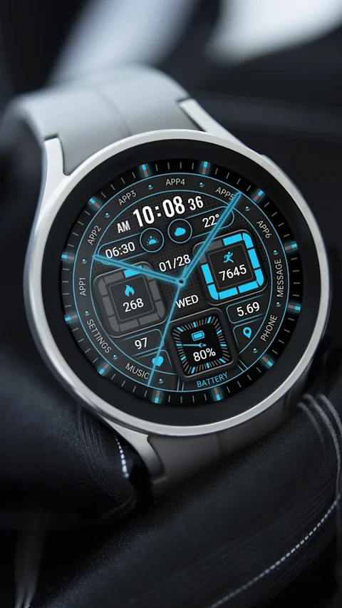 Fluorescence Clock ZKin Watch screenshot
