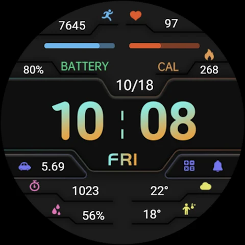 ZKin Watch Gray Dark Blocks screenshot