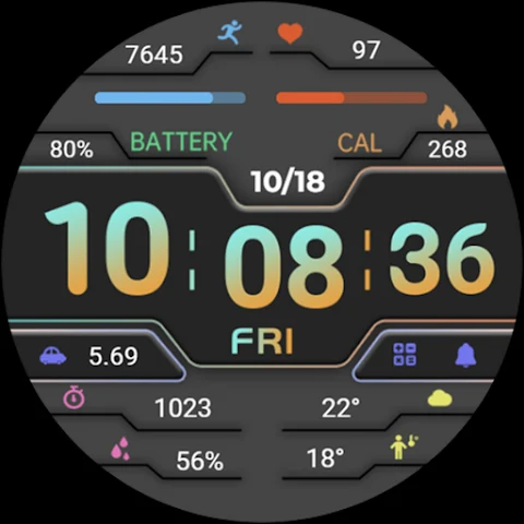 ZKin Watch Gray Dark Blocks screenshot