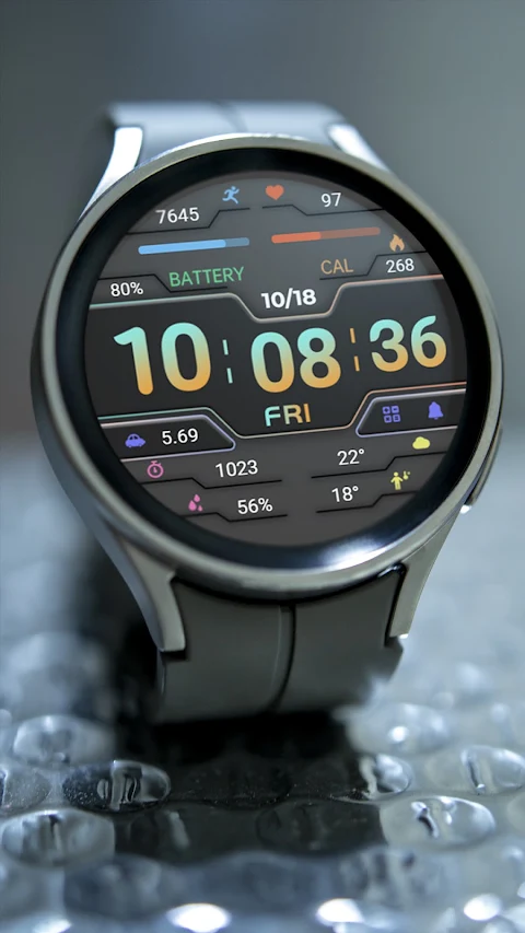 ZKin Watch Gray Dark Blocks screenshot