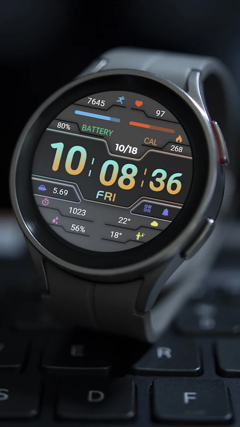 ZKin Watch Gray Dark Blocks screenshot