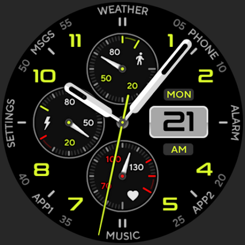 Motion 0x Watch Face screenshot