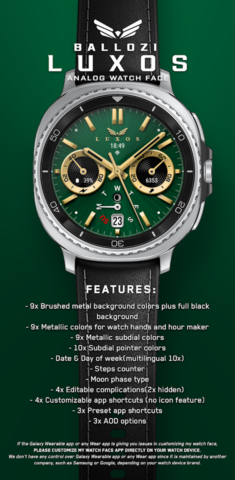 Ballozi LUXOS Watch Face screenshot