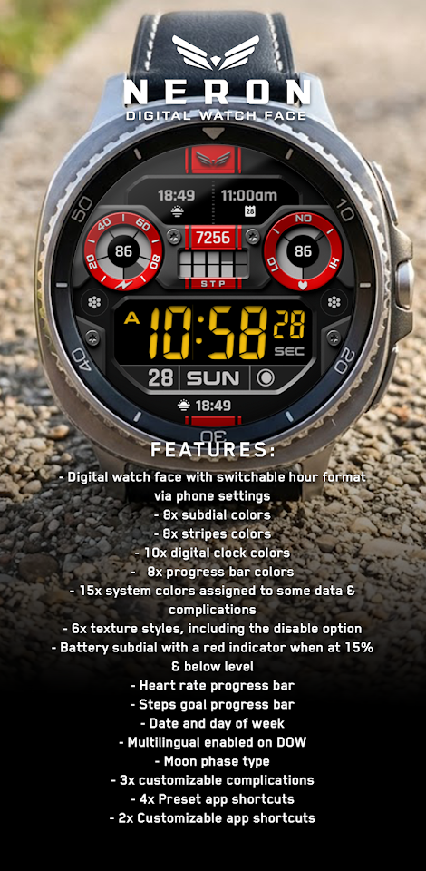 BLZ NERON – Digital Watch Face screenshot