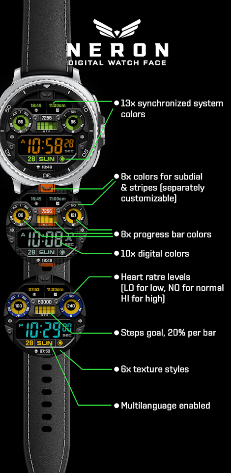 BLZ NERON – Digital Watch Face screenshot