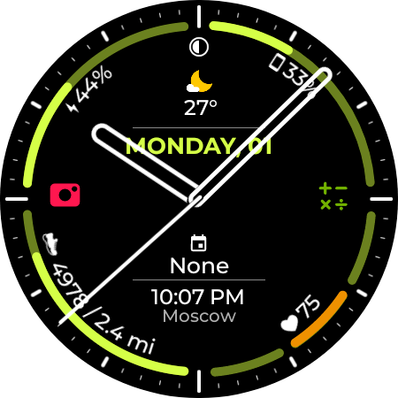 Analog & Digital watch face screenshot
