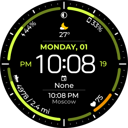 Analog & Digital watch face screenshot