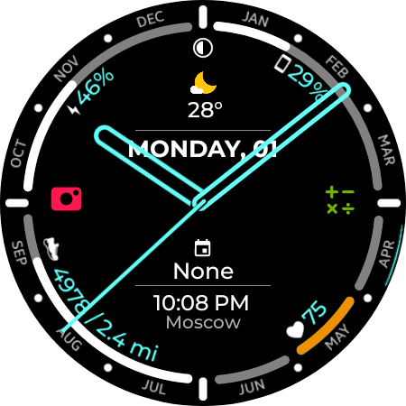 Analog & Digital watch face screenshot