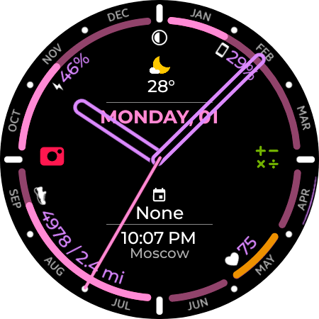 Analog & Digital watch face screenshot