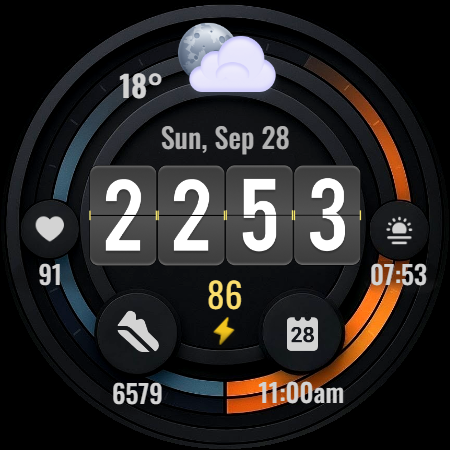 Digital watchface D21 screenshot