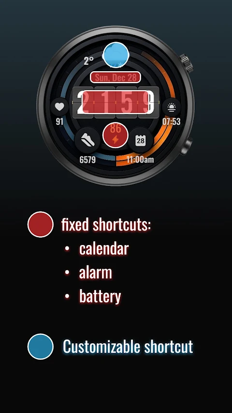 Digital watchface D21 screenshot