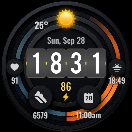 Digital watchface D21 screenshot