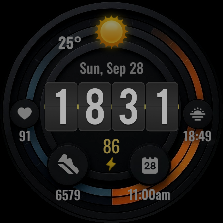 Digital watchface D21 screenshot