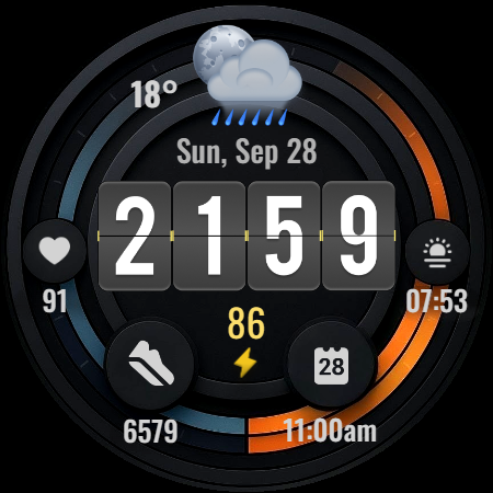 Digital watchface D21 screenshot