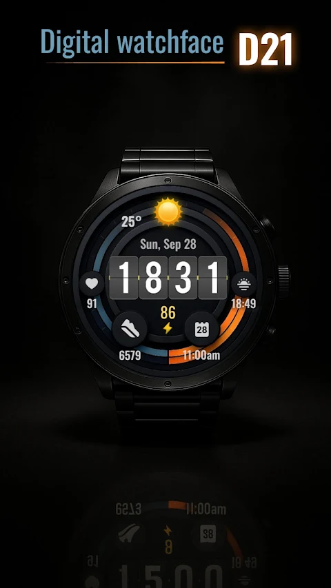 Digital watchface D21 screenshot