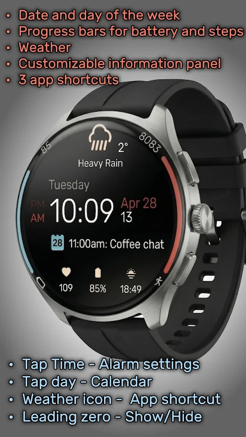 Digital Watch Face M5 screenshot