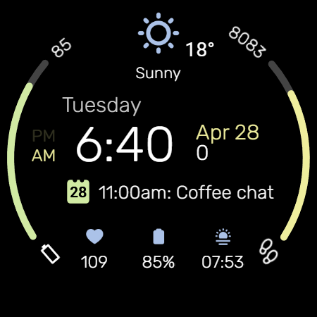 Digital Watch Face M5 screenshot