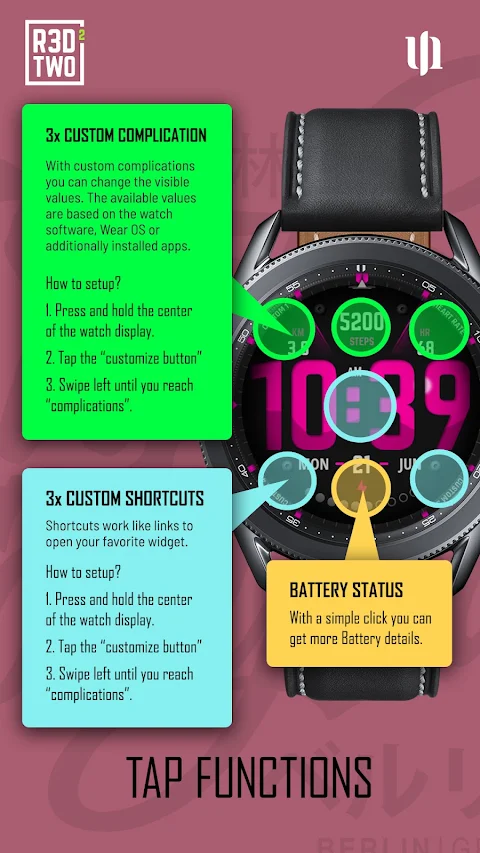 S4U R3D TWO Digital watch face screenshot