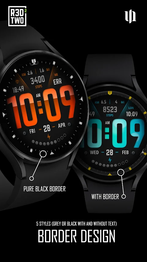 S4U R3D TWO Digital watch face screenshot
