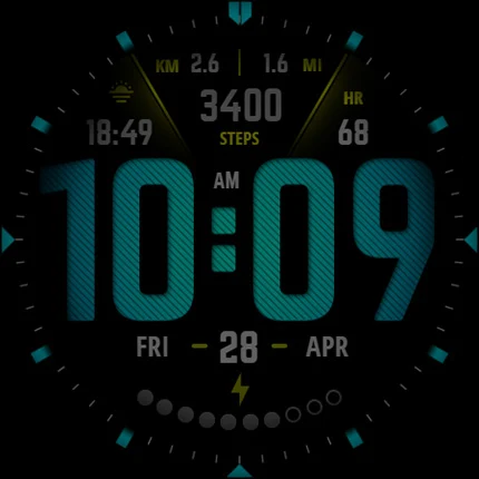S4U R3D TWO Digital watch face screenshot