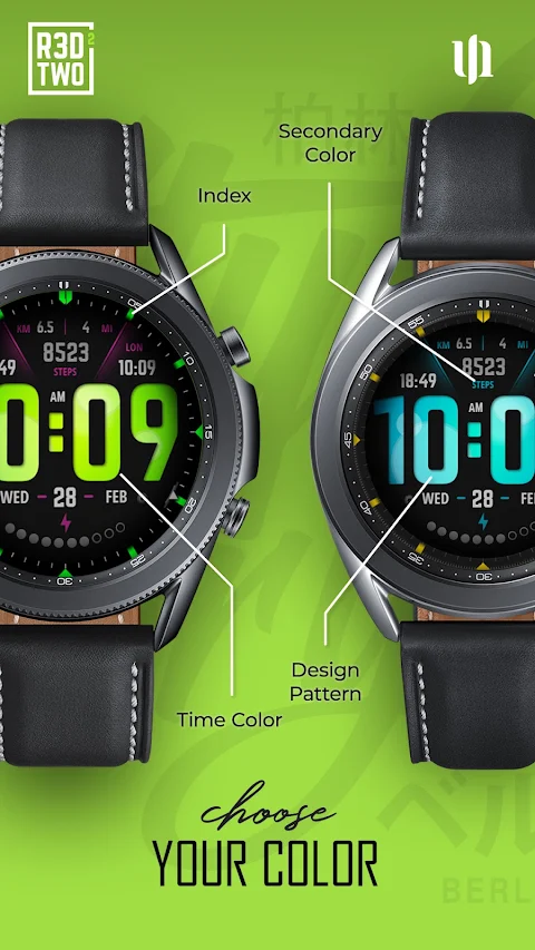 S4U R3D TWO Digital watch face screenshot