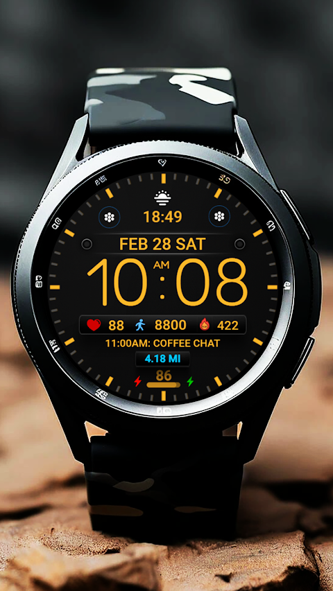Minimal Black Watch Face WIN26 screenshot