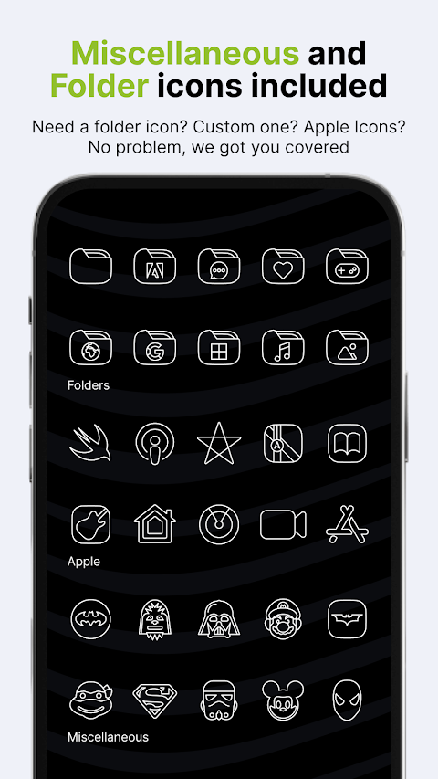 Vera Outline White Icon Pack screenshot