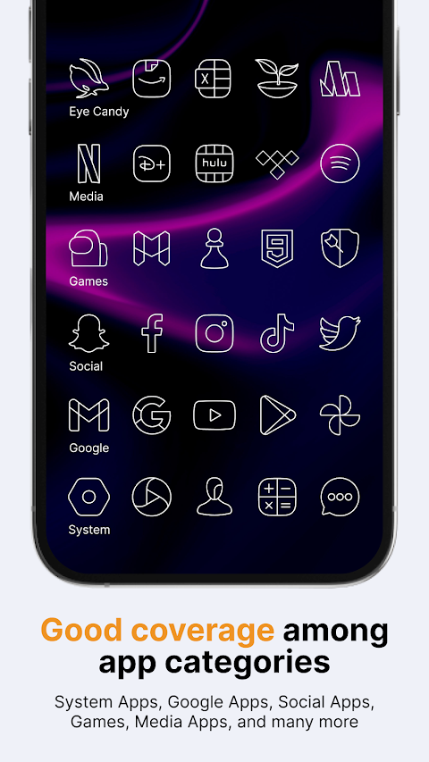 Vera Outline White Icon Pack screenshot