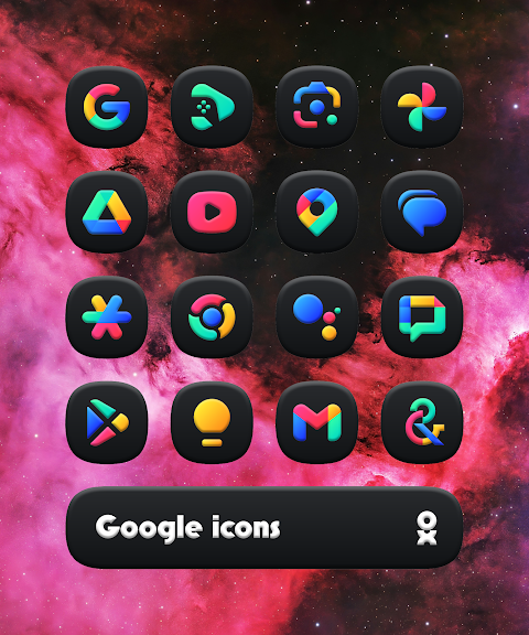 One UI 3D Dark Icon Pack screenshot