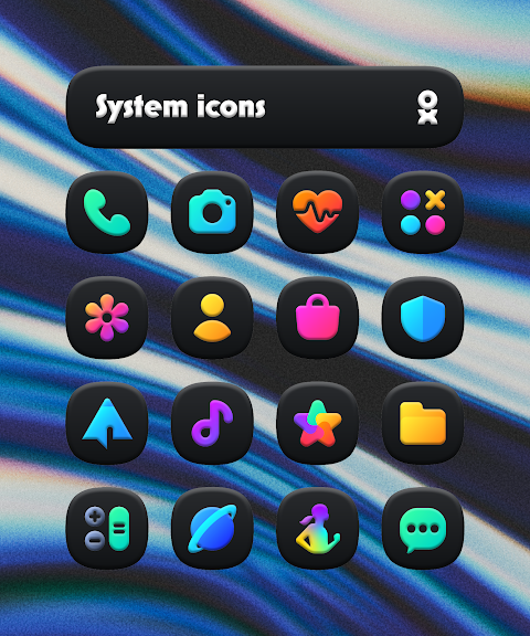 One UI 3D Dark Icon Pack screenshot