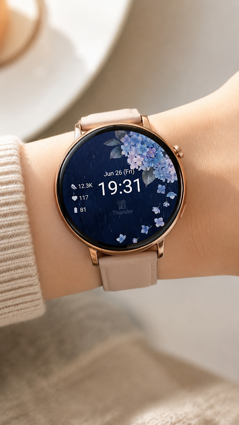 Ajisai Japanese Watch Face screenshot